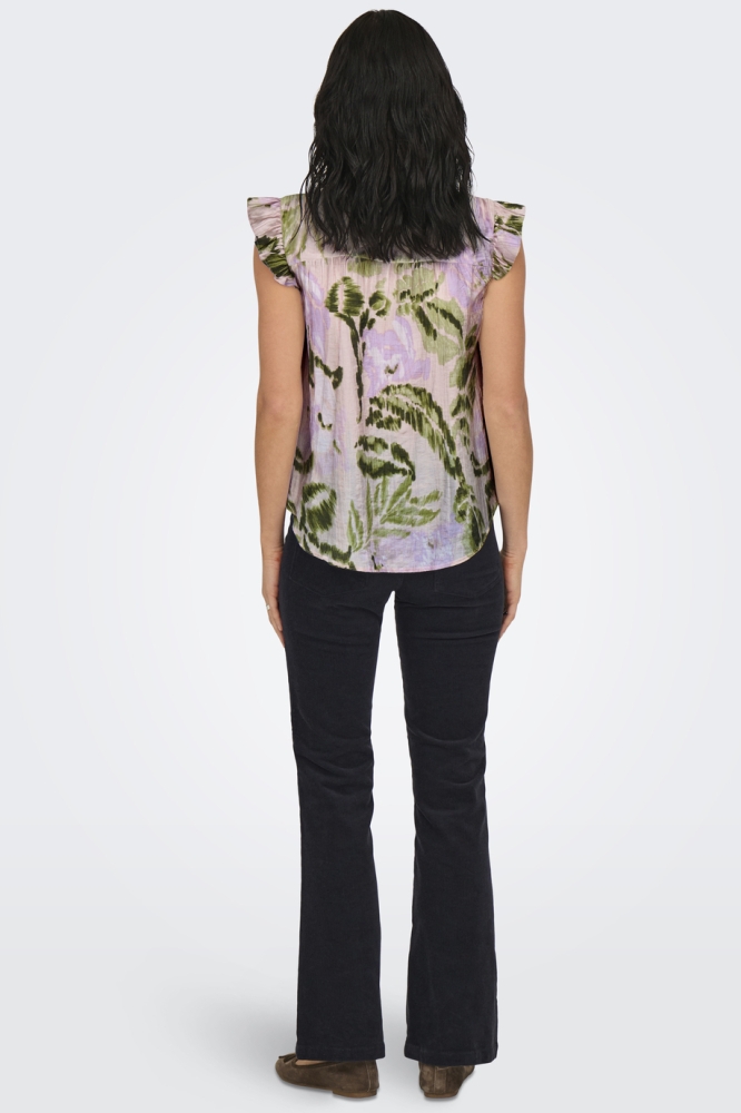 JDYBILLY S/L FRILL TOP WVN 15350717 SALSA ROSA/ORCHID BLOOM